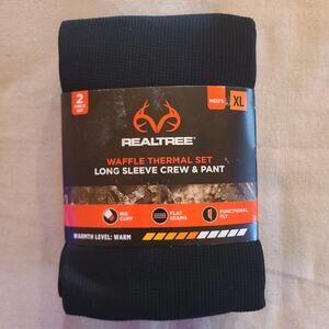 Realtree Thermal Set Waffle Knit Base Layer Long Sleeve Shirt Pant Mens XL